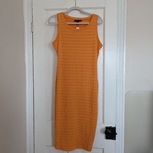 Orange Body Con Dress